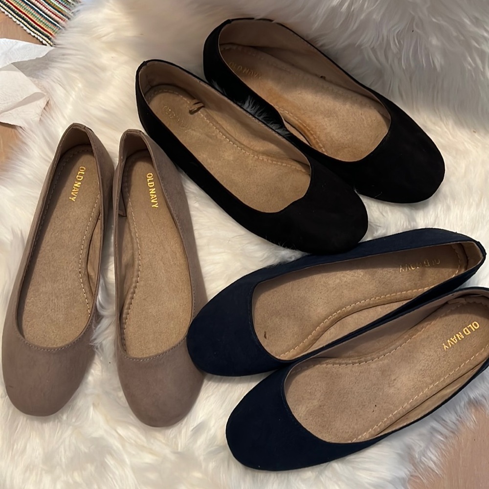 Set of Old Navy Velvet Flats